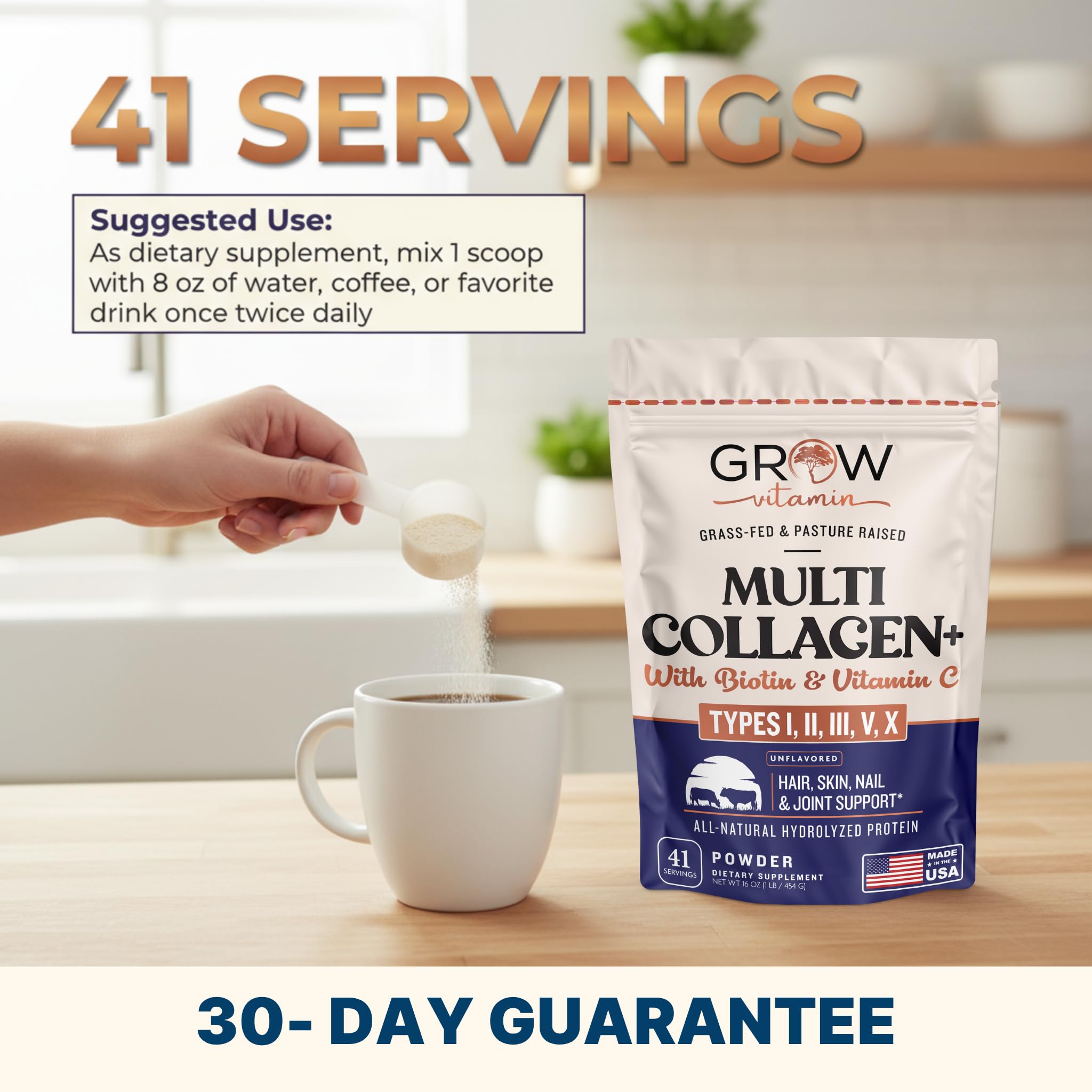Grow Vitamin Keto-friendly badge on packaging for low-carb supplement