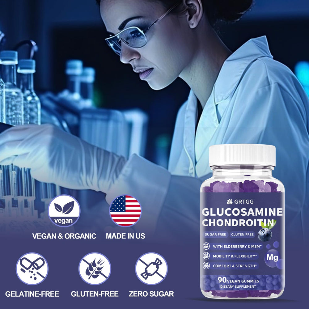 GRTGG Glucosamine Chondroitin Gummies shelf display for convenient purchase