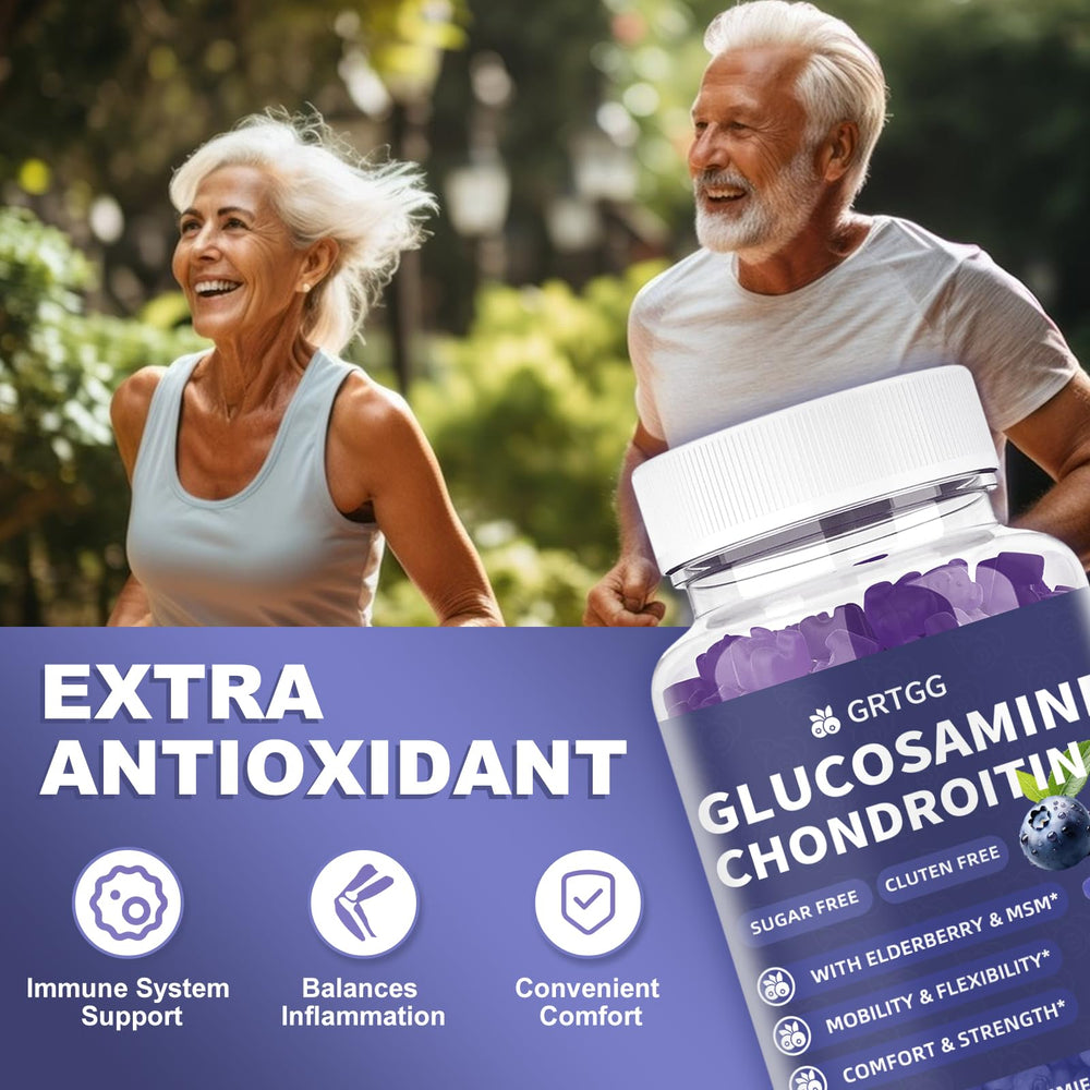 GRTGG Glucosamine Chondroitin Gummies textured gummies indicate soft chew
