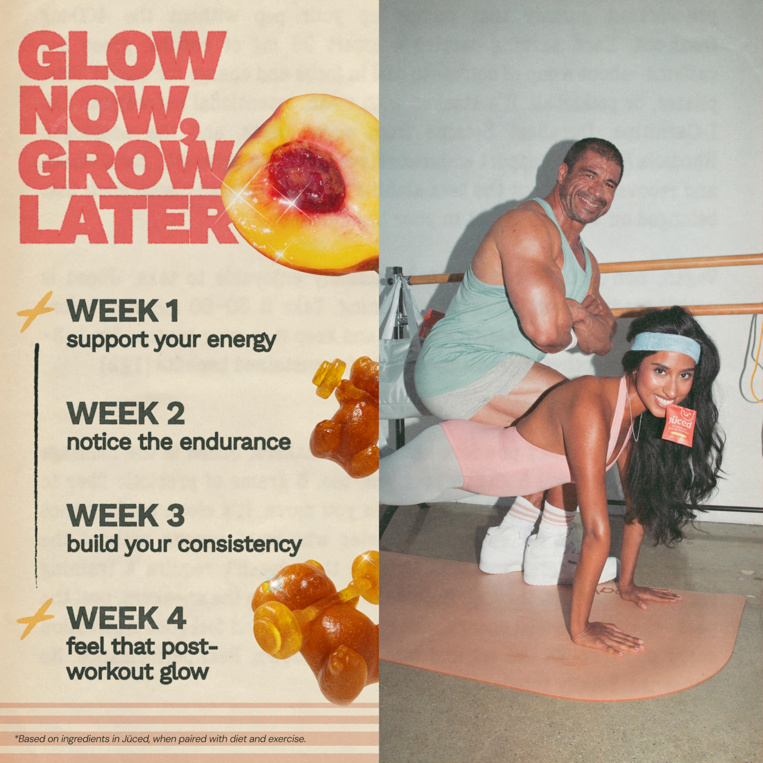 Grüns Juced L-carnitine and betaine ingredients emphasize performance support before workouts.