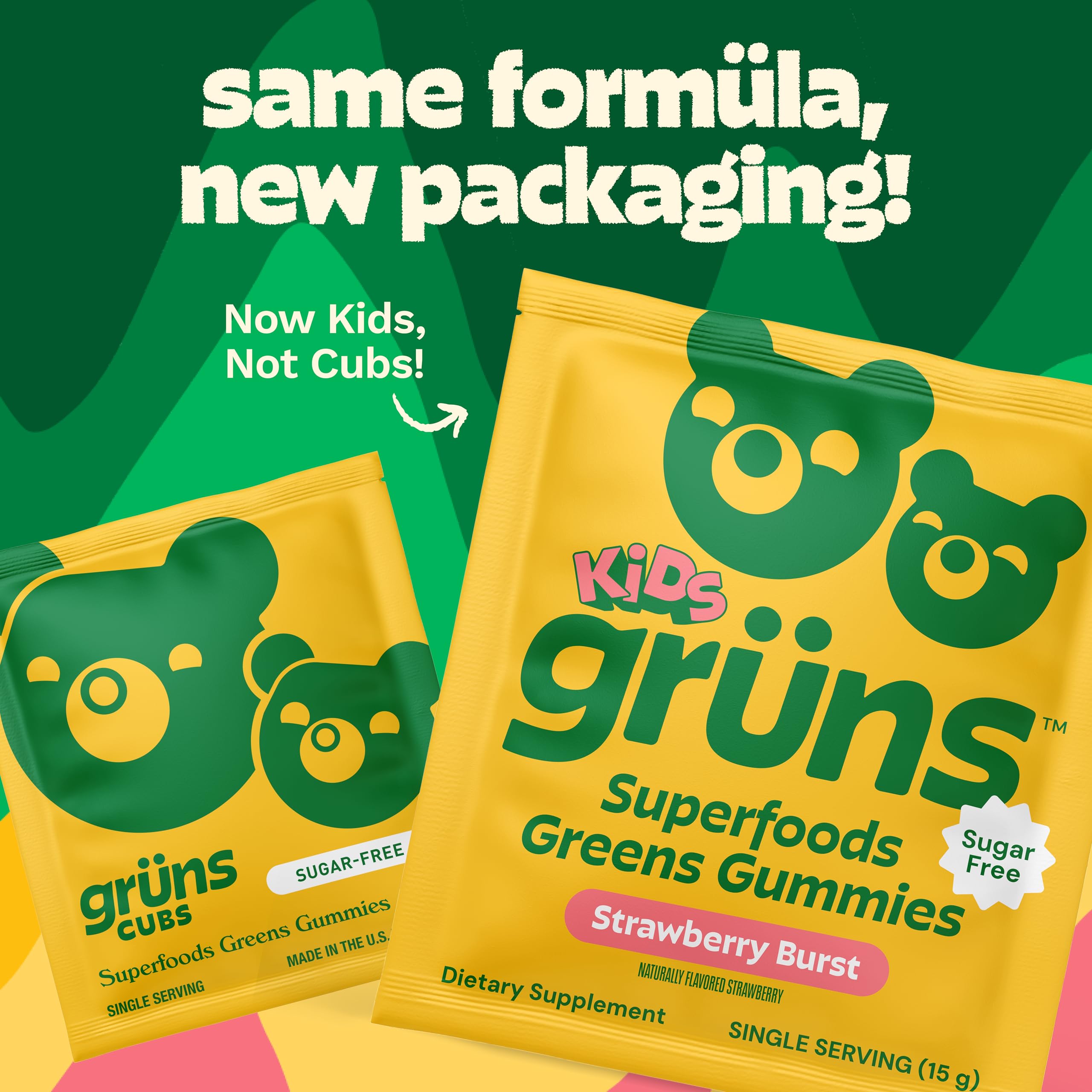 Grüns fiber-rich gummies graphic highlighting 6g soluble fiber benefits for digestion.