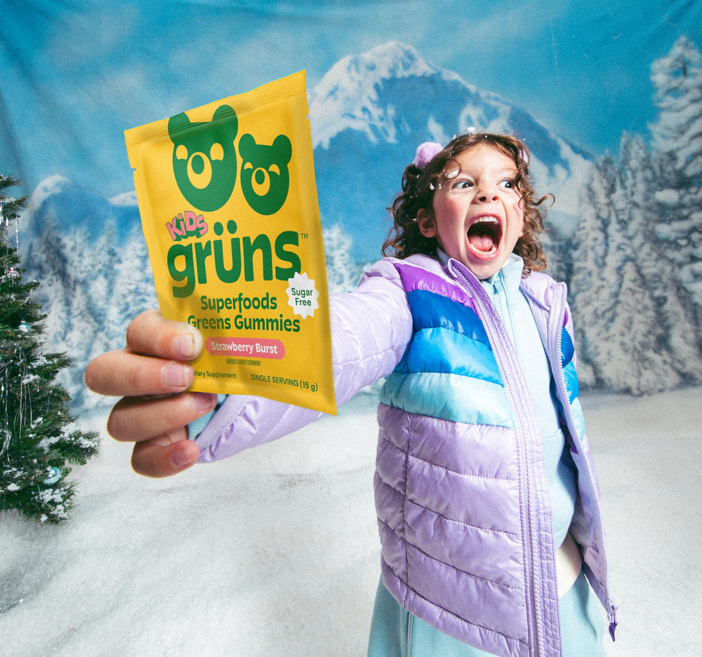 Grüns new-look packaging, same great formula inside, easy to spot on shelves.