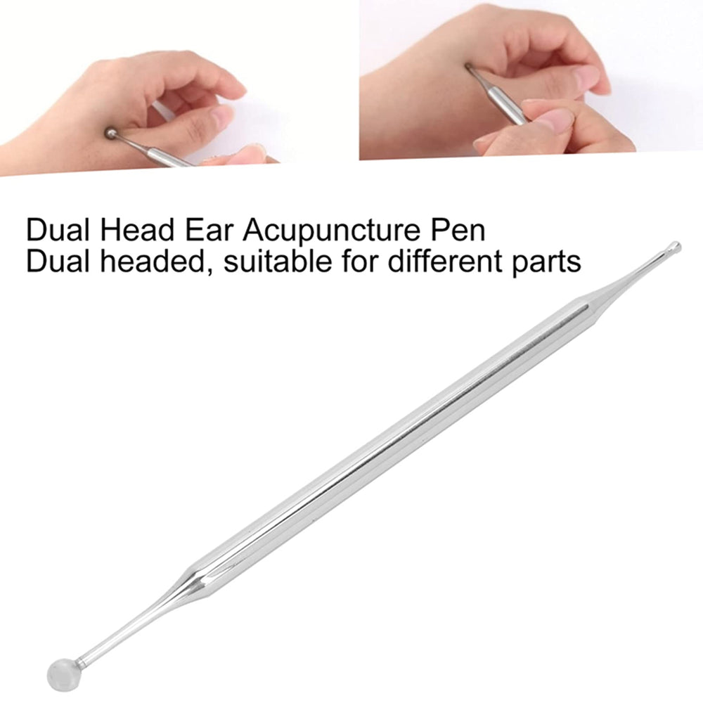 Gsycle dual-head acupuncture pen small head close-up for precise acupoint targeting.