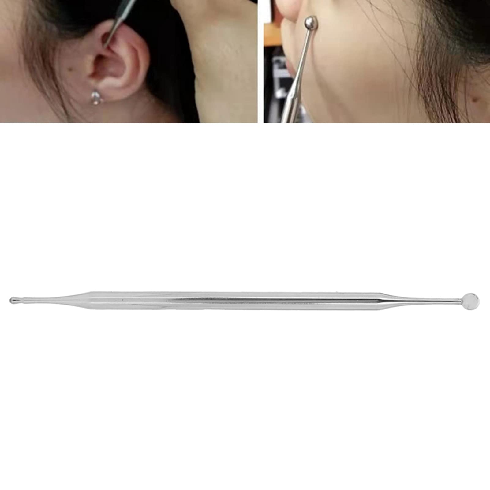 Gsycle ear acupuncture pen in stainless steel for portable point massage on the go.