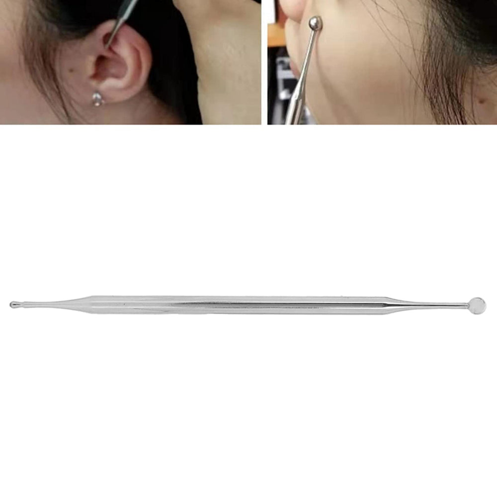 Gsycle ear acupuncture pen in stainless steel for portable point massage on the go.