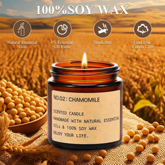 GTTFAE Soy wax candle jar with clean burn and reusable glass.