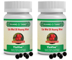 Guang Ci Tang Liu Wei Di Huang Wan bottles in a two-pack for balanced daily wellness