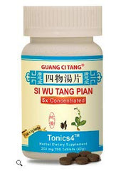 Guang Ci Tang Si Wu Tang Pian bottle pack, traditional blood-nourishing formula for women's wellness