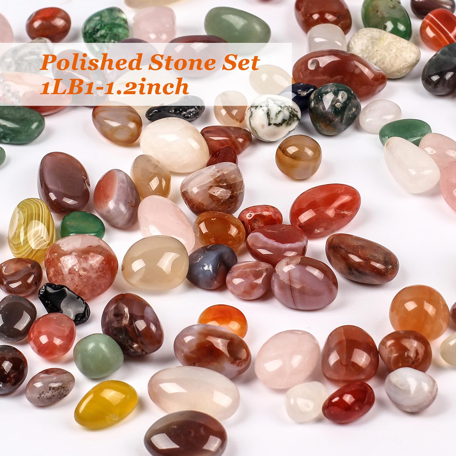Vibrant agate stones from Guanquartz perfect for home decor and displays.