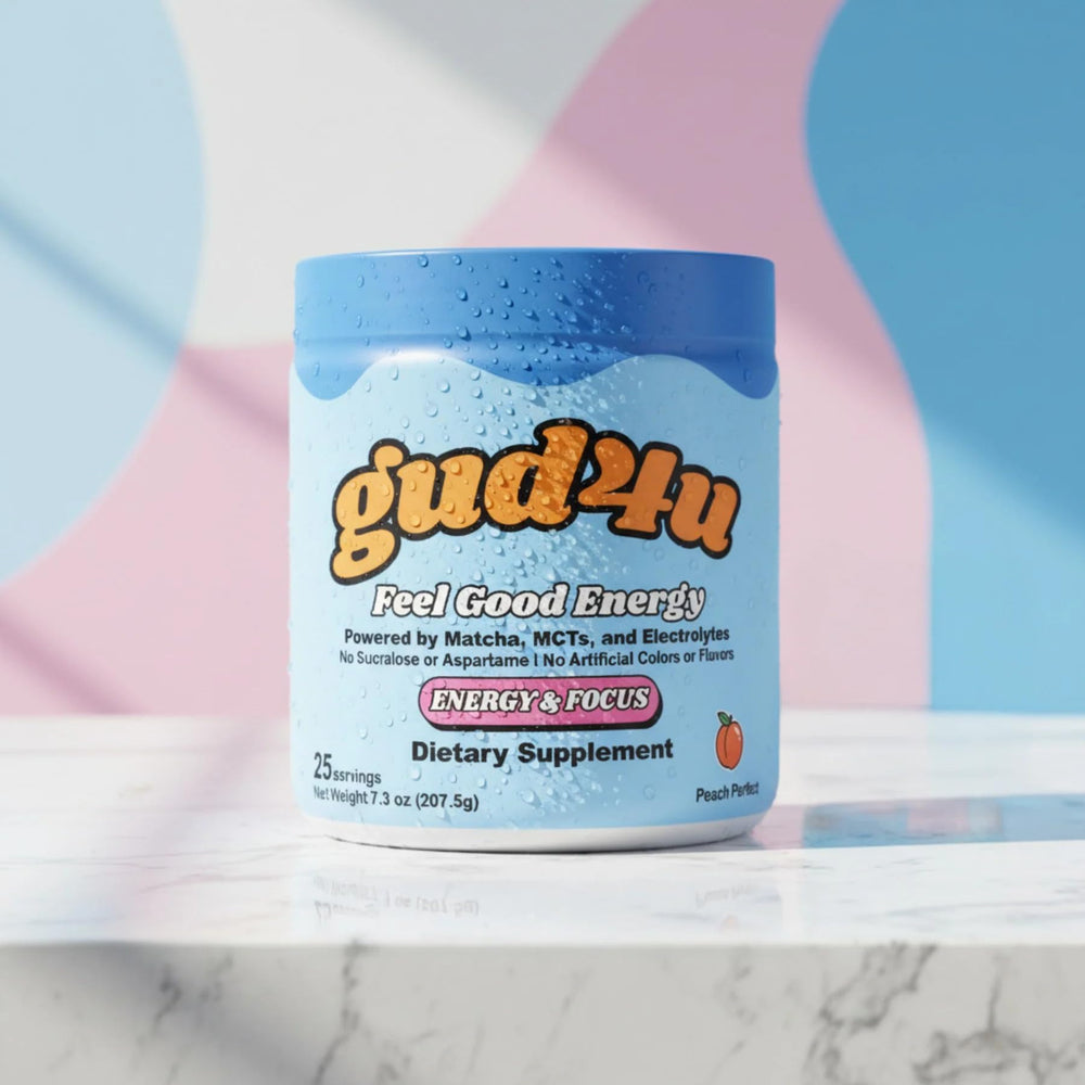 Gud4u Peach Perfect pour demonstrates instant mix for quick hydration on the go