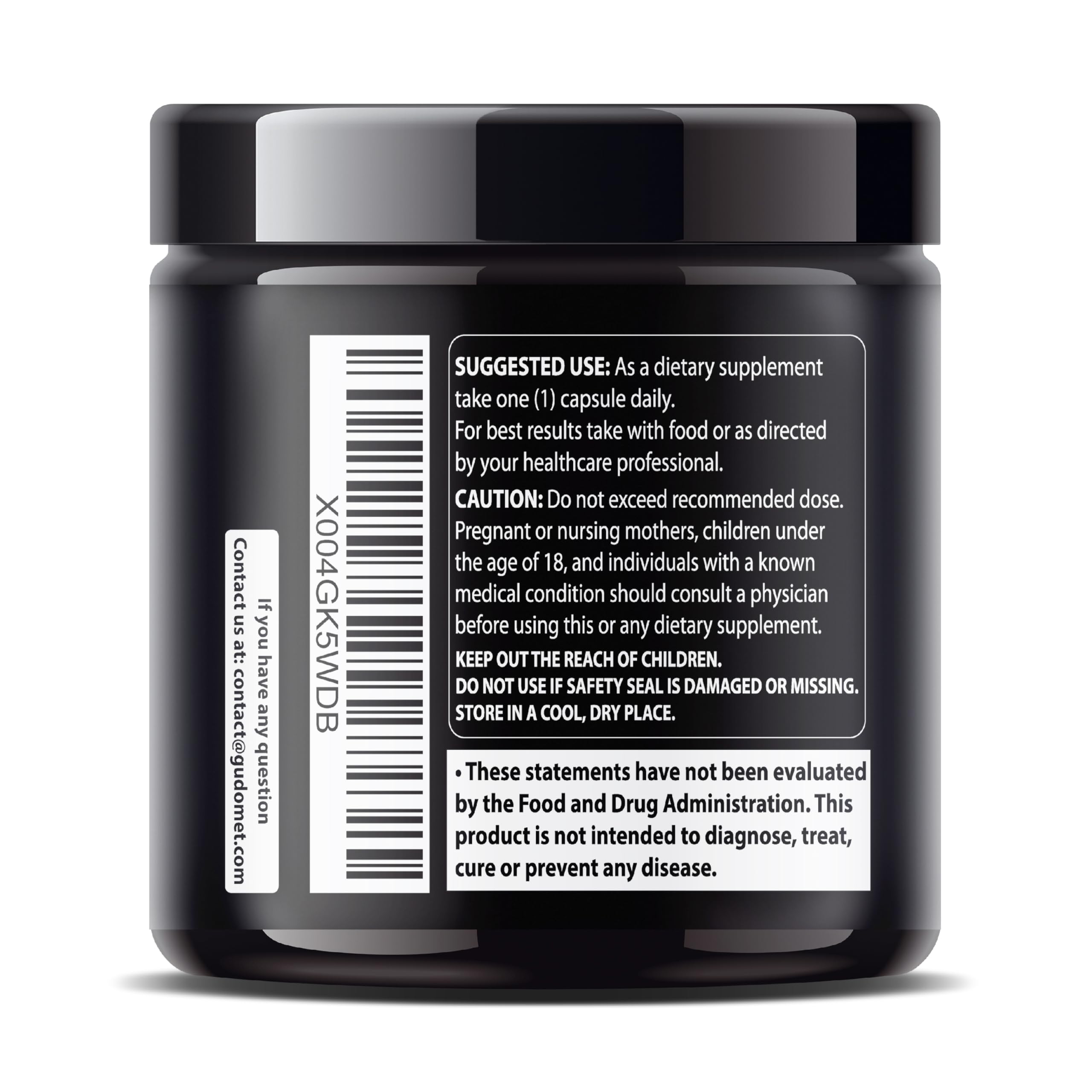 GUDOMET Berberine HCl and Garcinia Cambogia close-up bottle.
