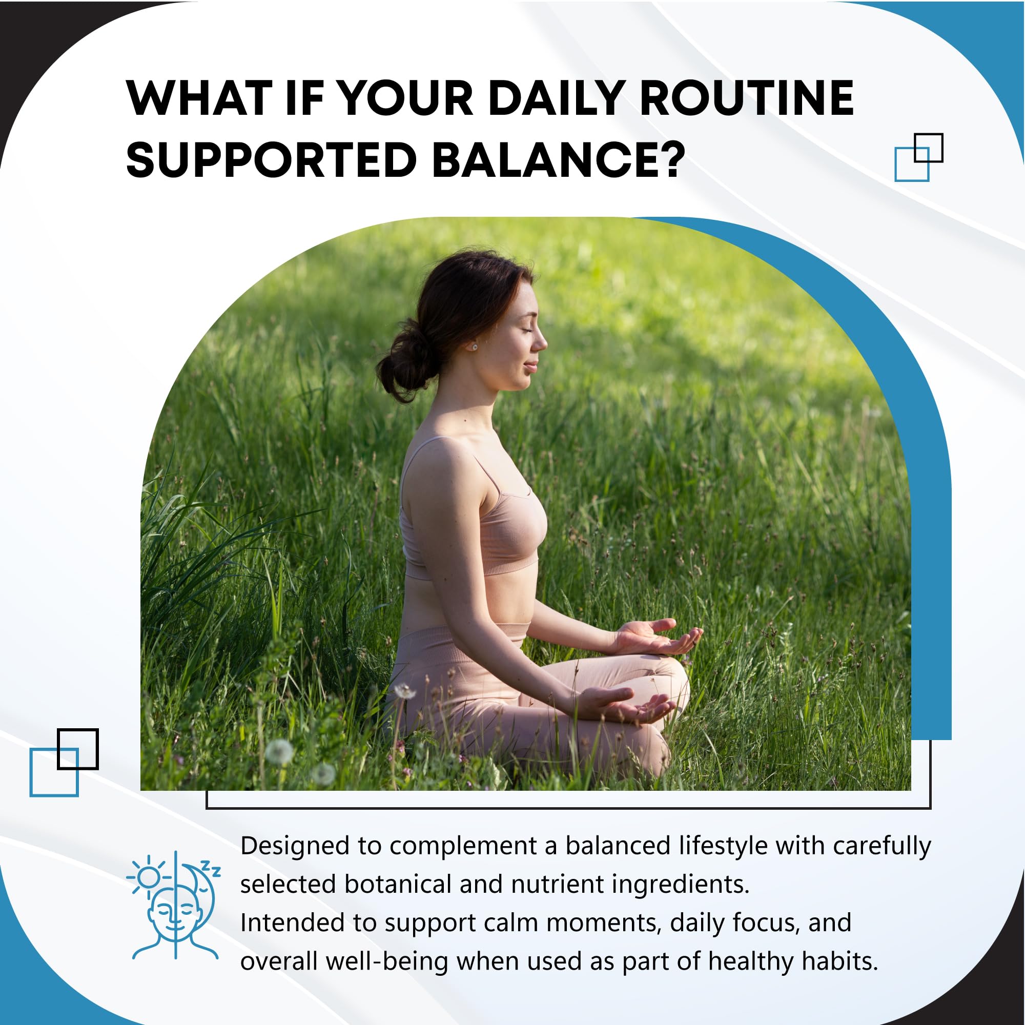 GUDOMET Cortisol Wellness bottle back label highlights 11-in-1 blend and ingredients.