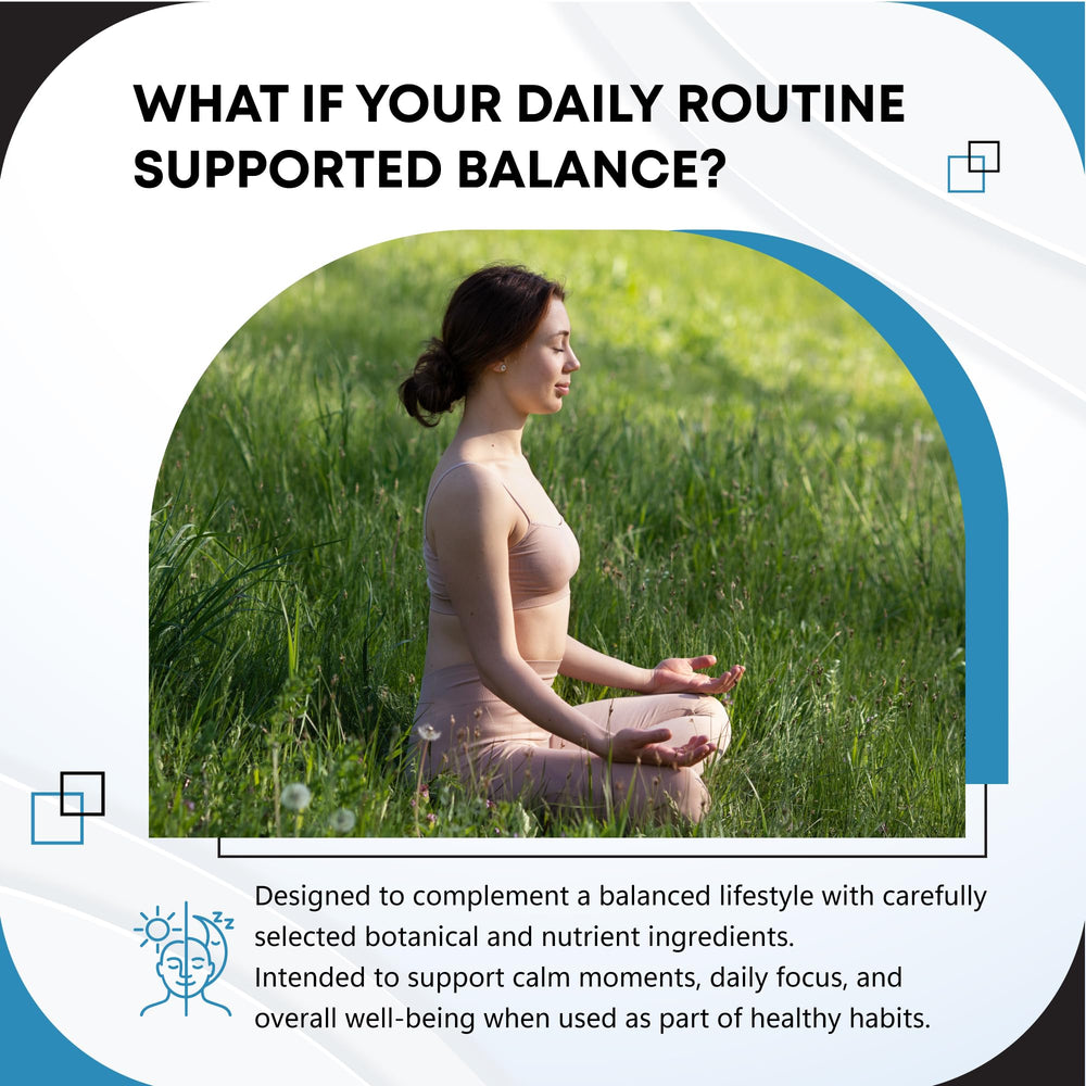 GUDOMET Cortisol Wellness bottle back label highlights 11-in-1 blend and ingredients.