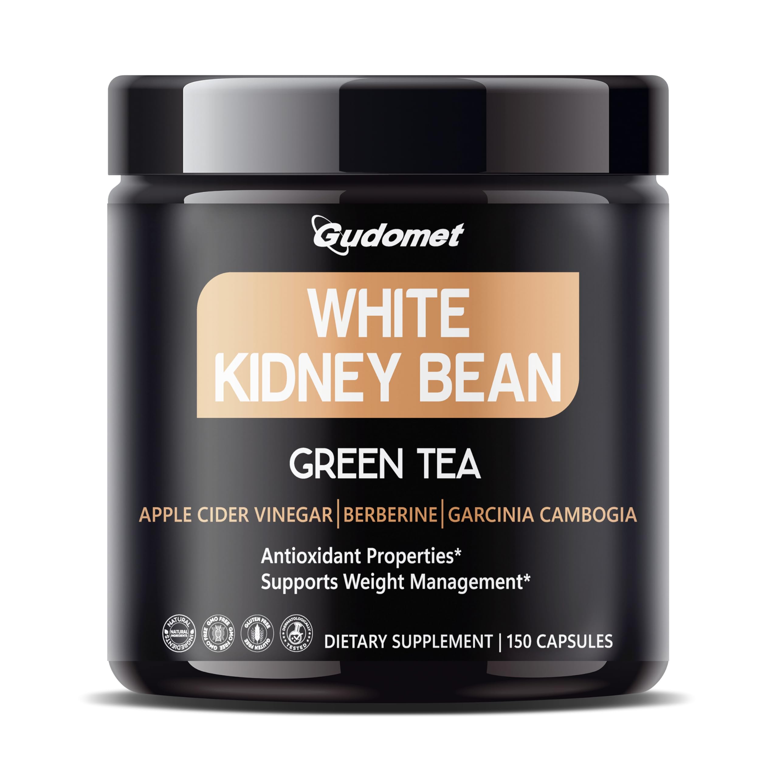 GUDOMET White Kidney Bean Complex bottle-front for simple daily support.