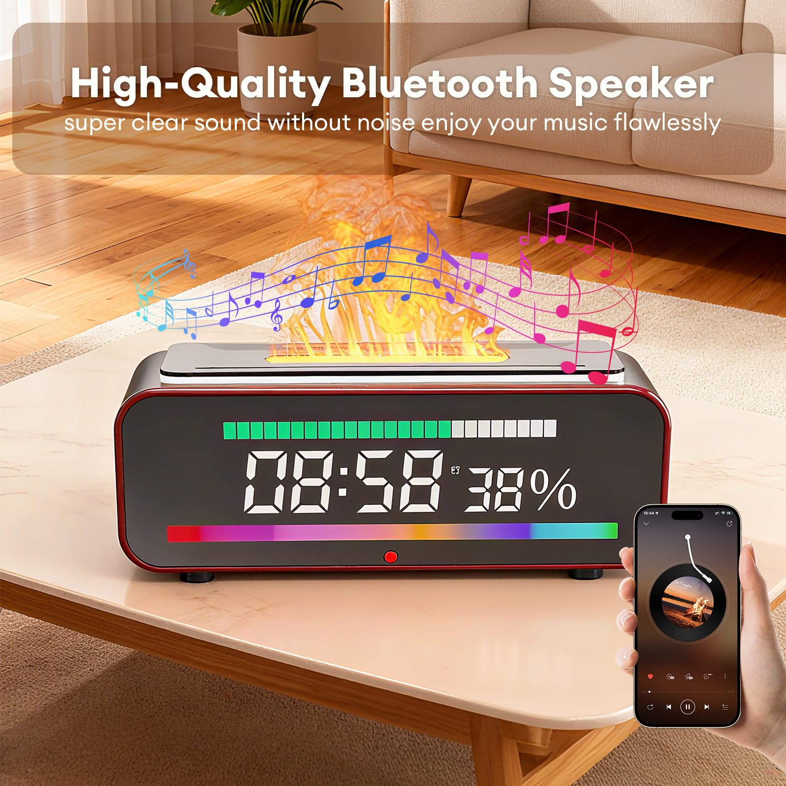 Gugubrond diffuser with clock and alarm for easy mornings