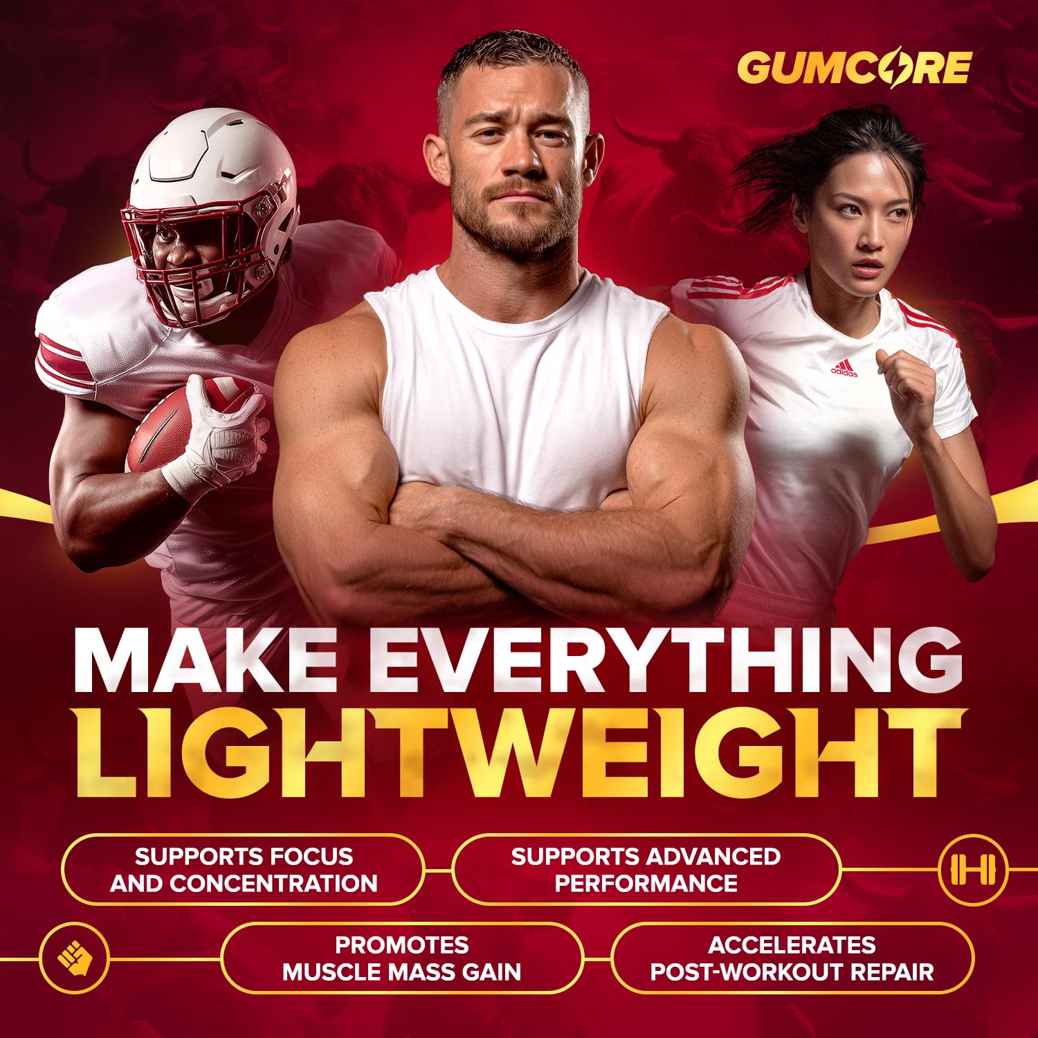 GUMCORE Creatine Monohydrate Gummies vegan label supports plant-based supplement choice.