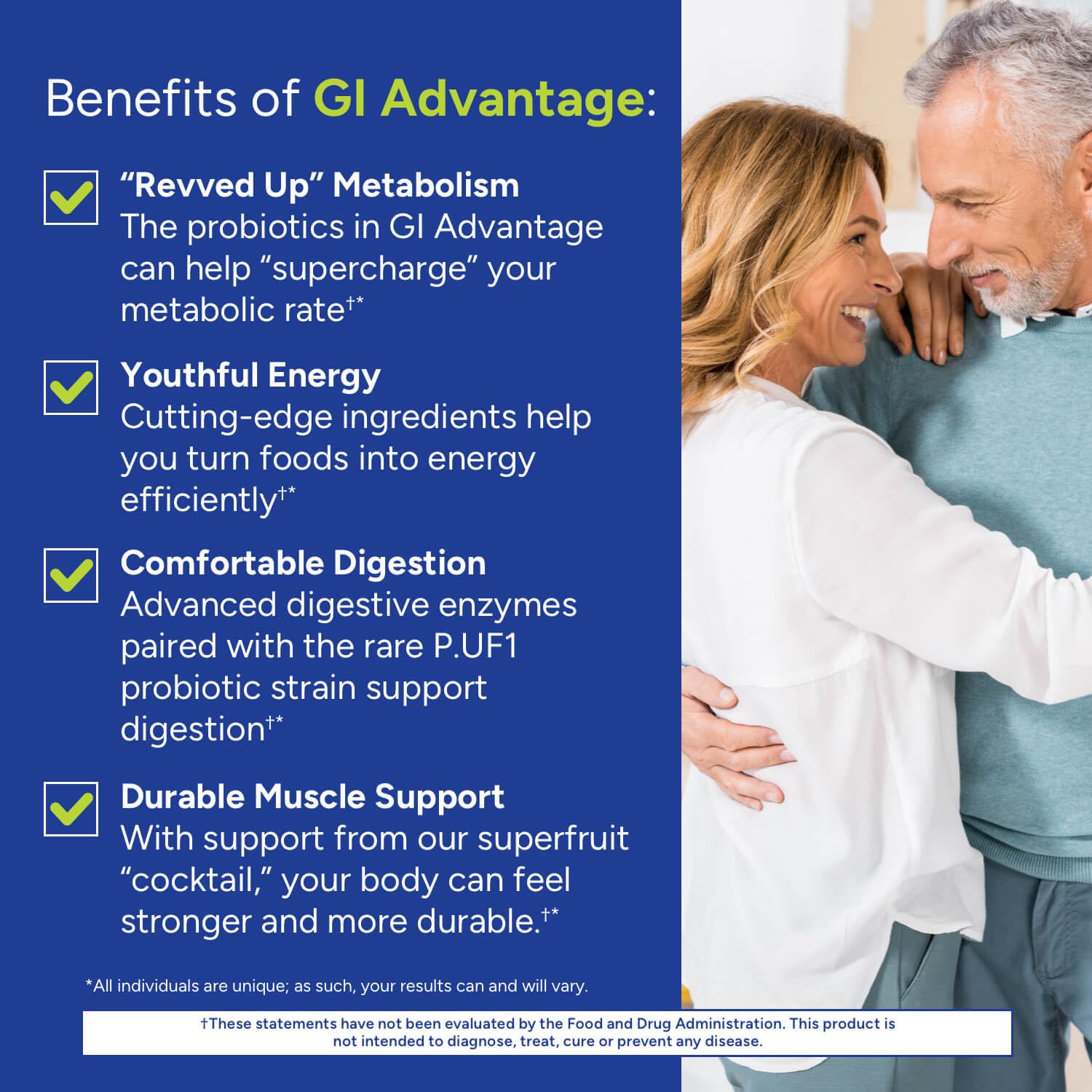 GI Advantage capsules ready for daily digestion support with water.