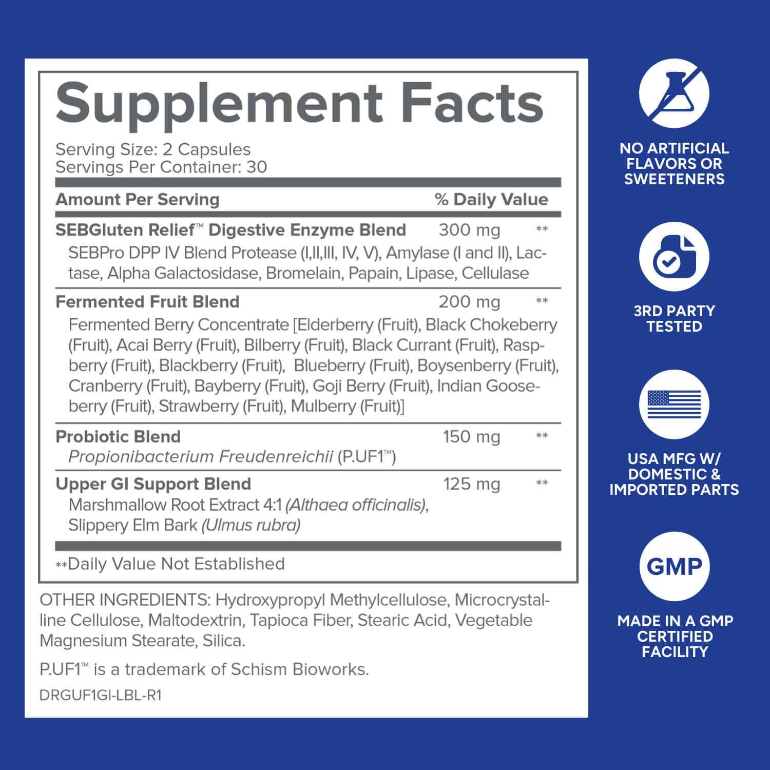 GI Advantage with superfruit extracts signaling antioxidant gut health support.