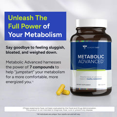 Gundry MD Metabolic Advanced bottle back showcases ingredients and usage directions.
