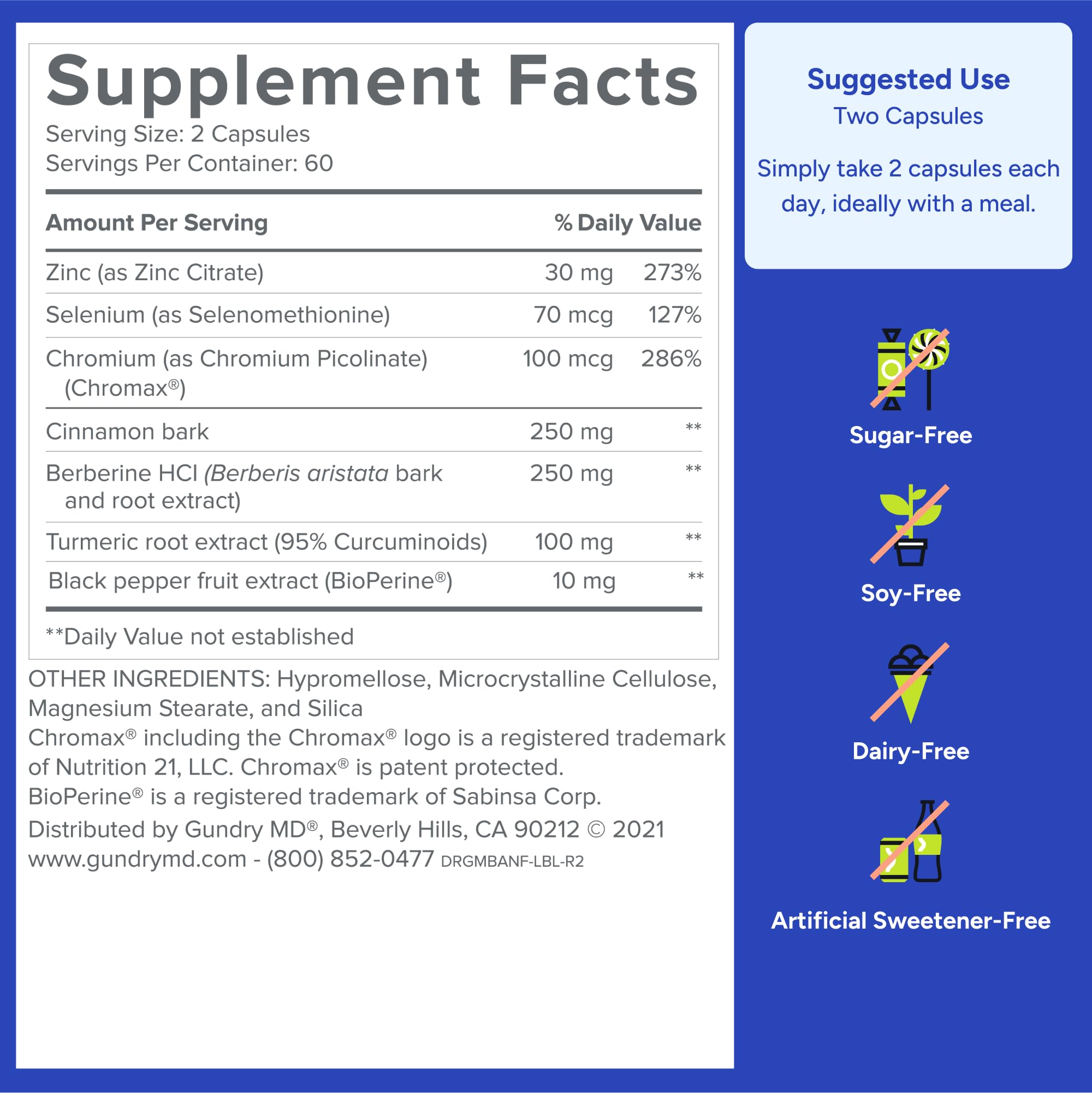 Gundry MD Metabolic Advanced ingredient icons highlight supporting metabolic function.