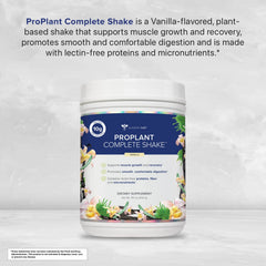 Gundry MD Pro Plant Complete Shake vanilla nutrition label emphasizing plant protein