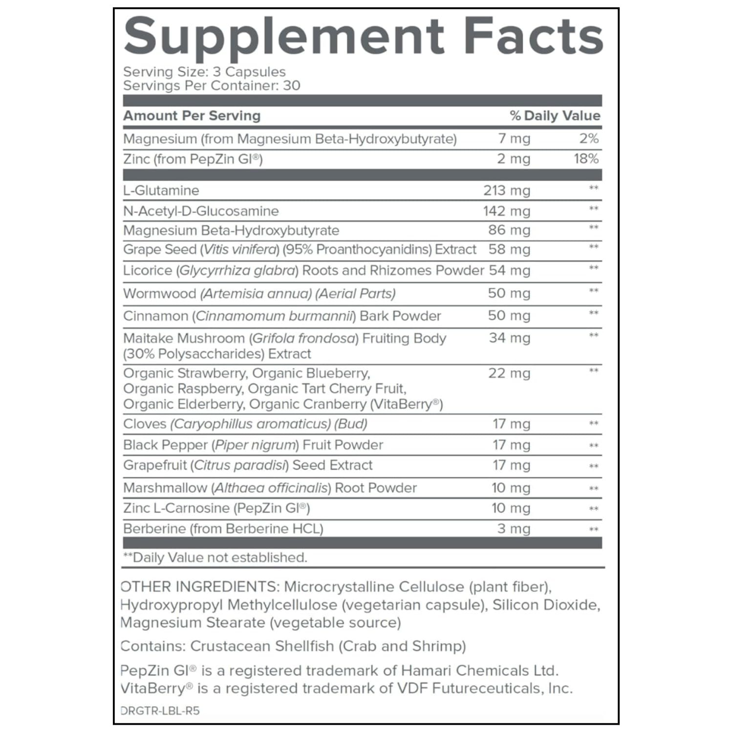 Gundry MD Total Restore ingredients panel close-up emphasizing natural compounds