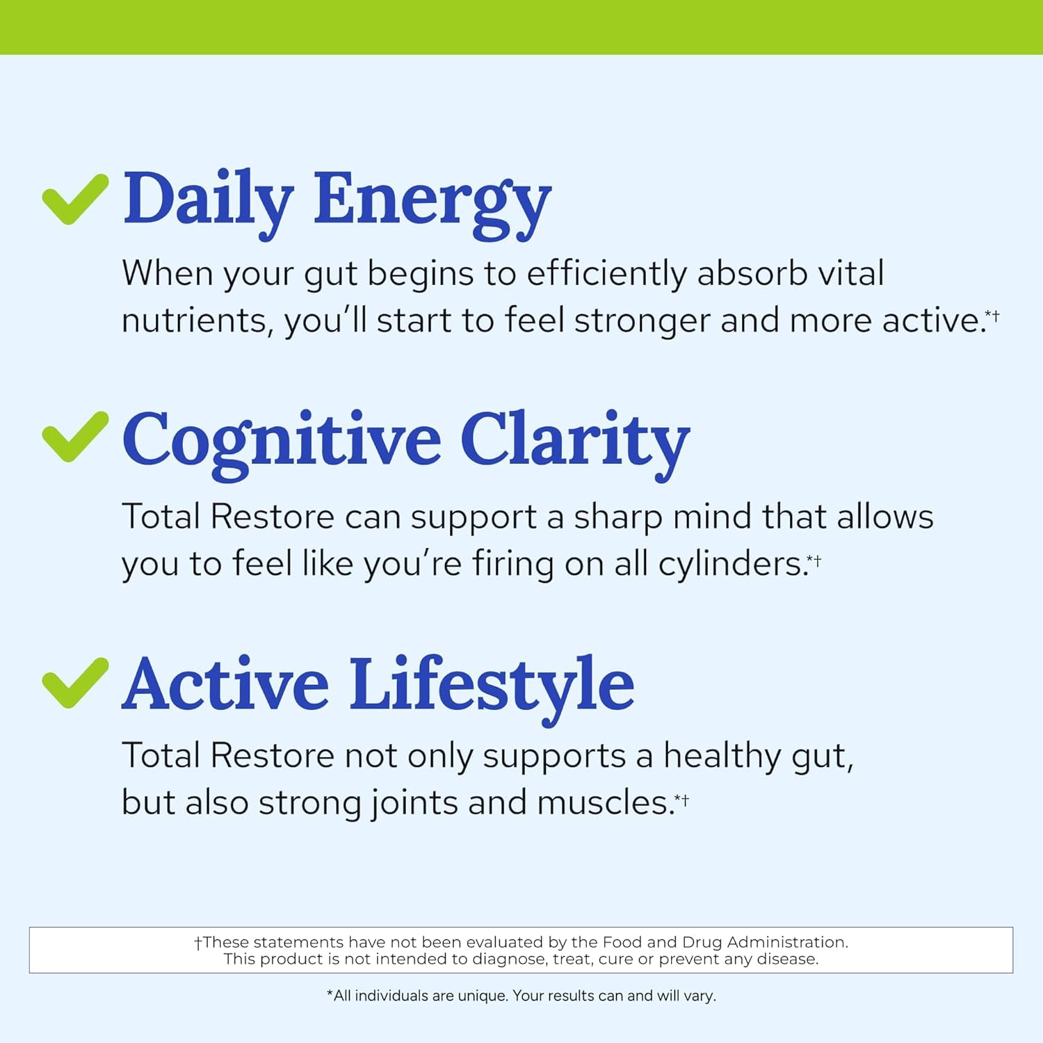 Three-pack display of Gundry MD Total Restore for ongoing gut care.