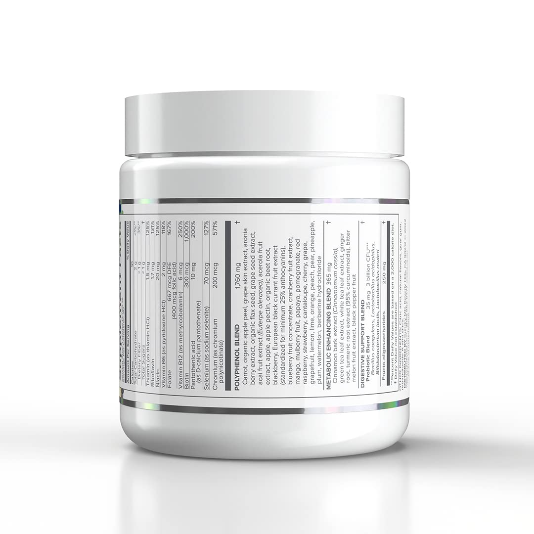 Gundry MD Vital Reds scoop closeup with berry powder for convenient daily use.