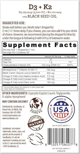 GuruNanda Black Seed Oil used in a smoothie for versatile daily use.