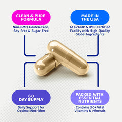 Gusevit 37-in-1 tablets on hand demonstrate easy daily capsules