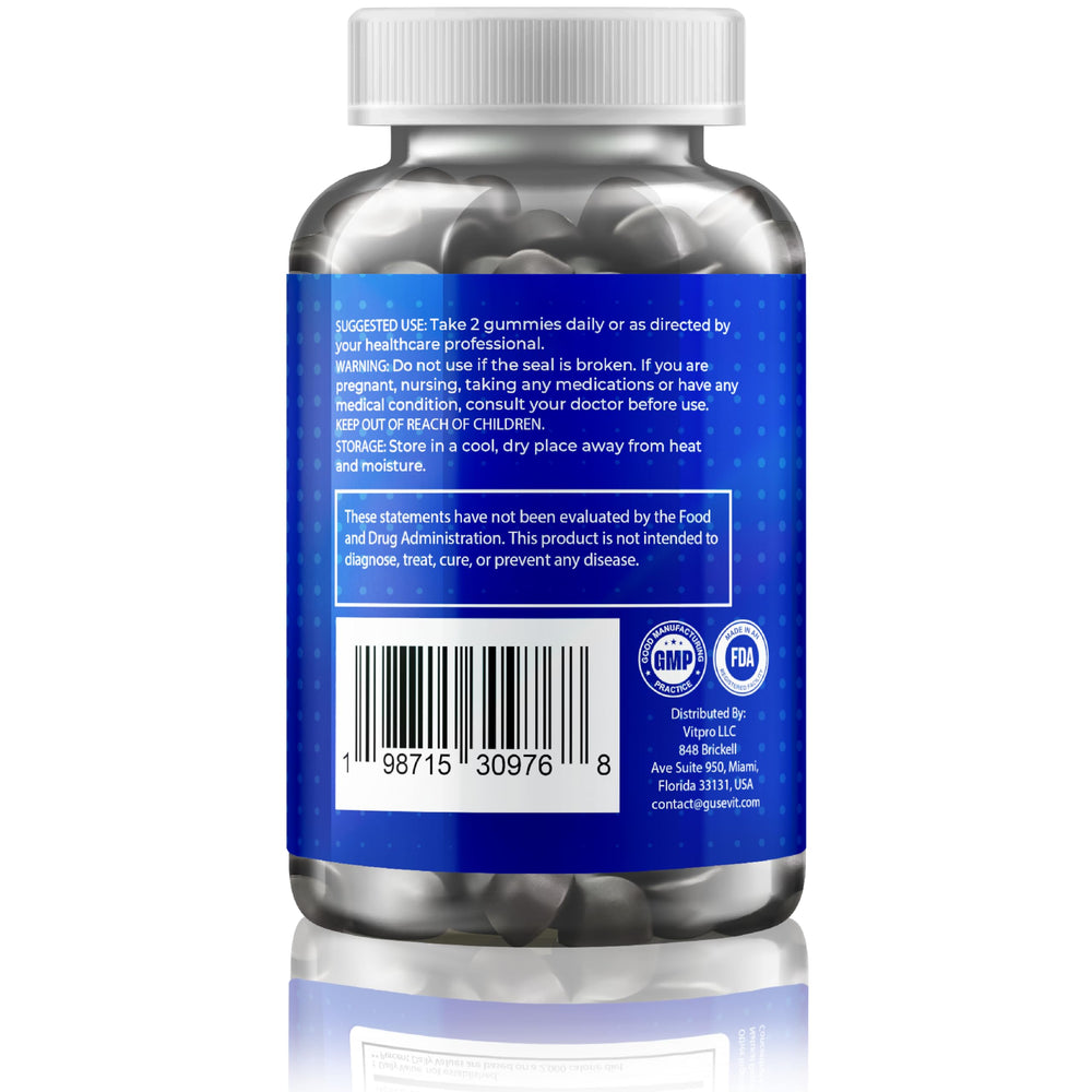 Gusevit Mushroom Gummies packaging on shelf with clear branding