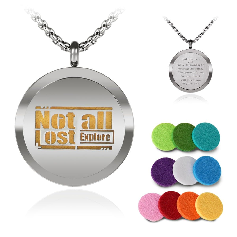 GV77ZF Aromatherapy Diffuser Necklace pendant in 30mm size for all-day scent wear