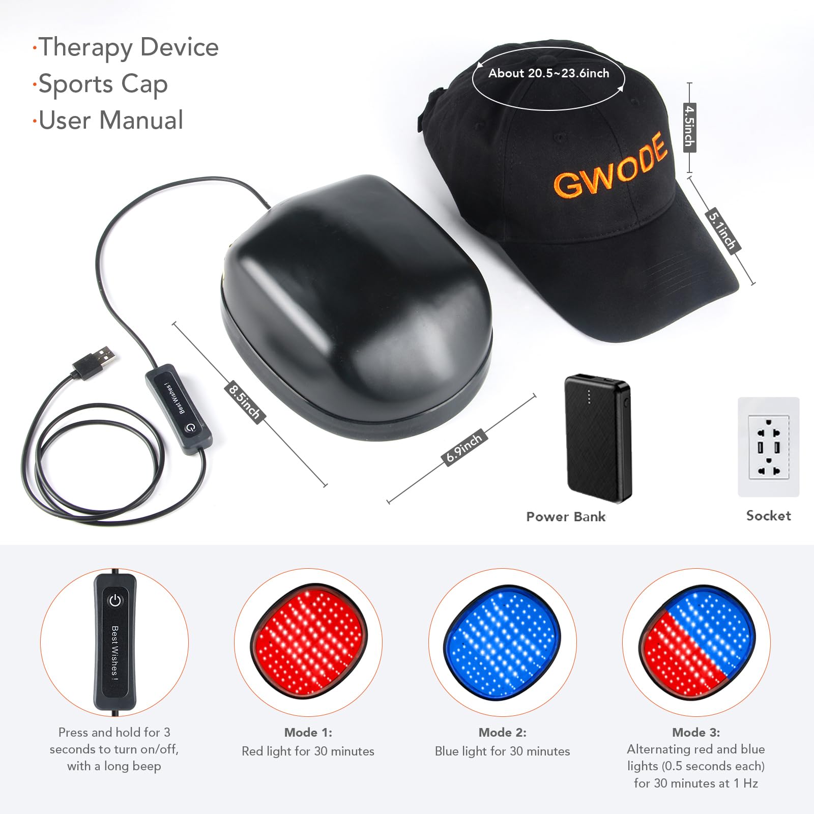 GWODE breathable materials ensure skin-friendly, long-term wear during sessions.