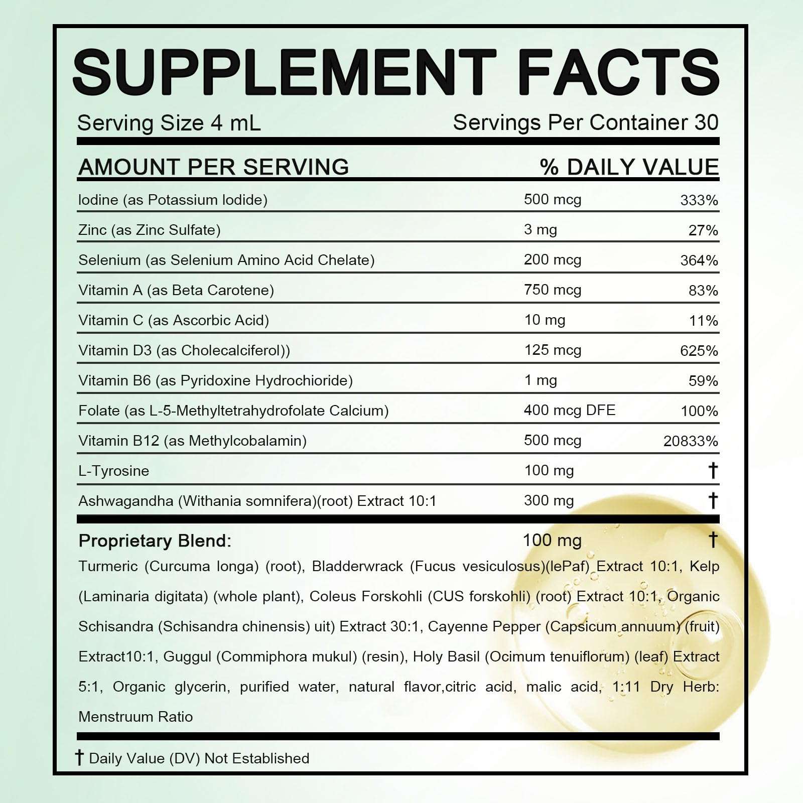 GXSAE Kindled Thyroid Support drops measure with dropper for precise daily intake.