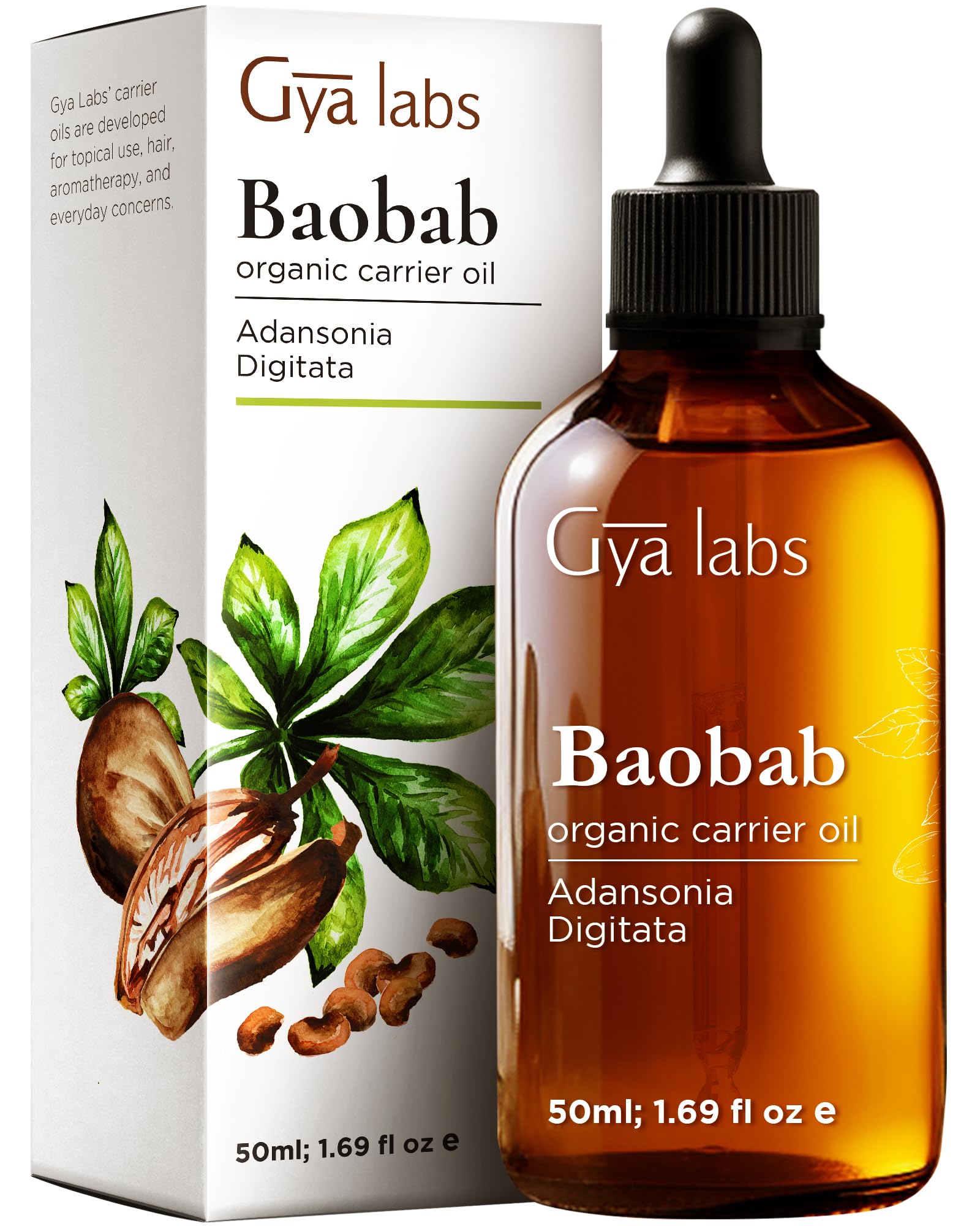 Gya Labs Baobab Oil bottle for skin nourishment and DIY blends.
