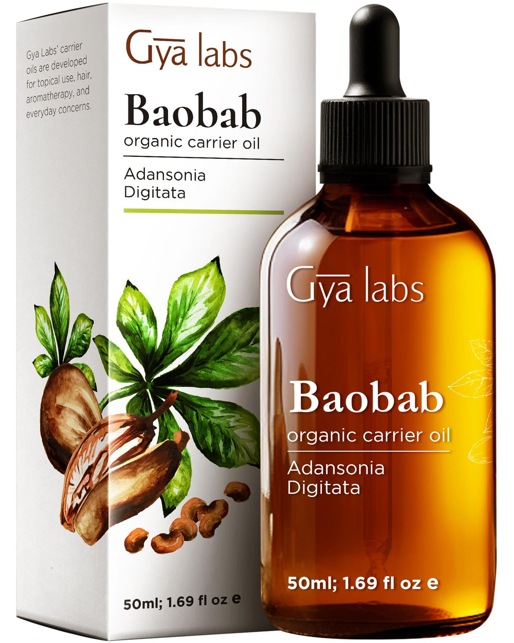 Gya Labs Baobab Oil bottle for skin nourishment and DIY blends.