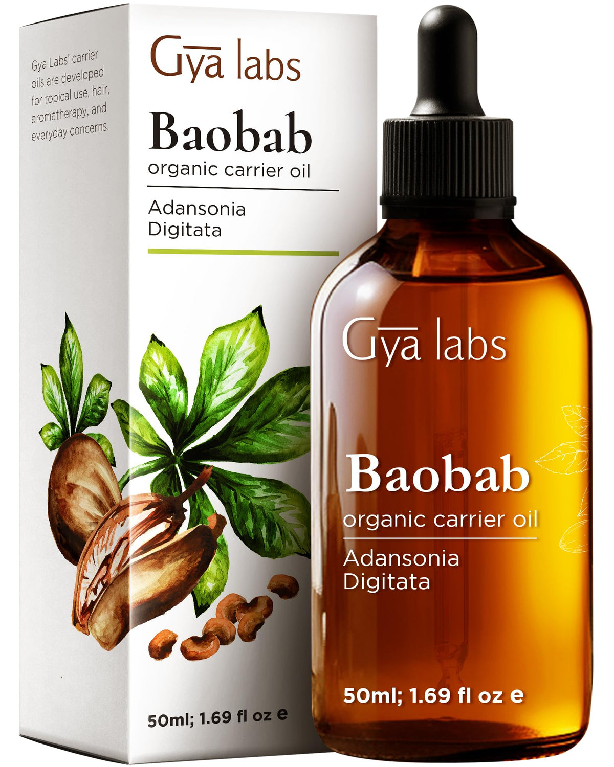 Gya Labs Baobab Oil bottle for skin nourishment and DIY blends.