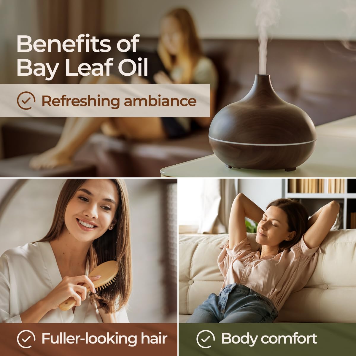 Gya Labs bay leaf oil applied with carrier oil for skin care