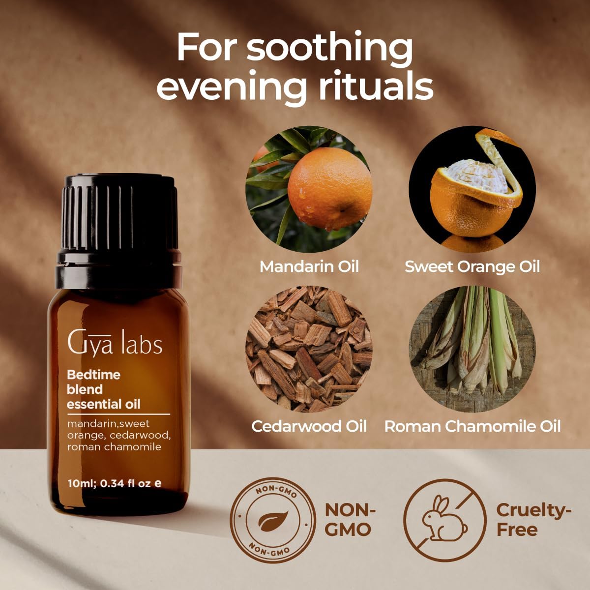 Gya Labs Bedtime Blend added to skincare routine for calming fragrance