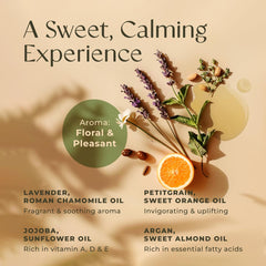 Gya Labs calming massage oil in hand for home relaxation