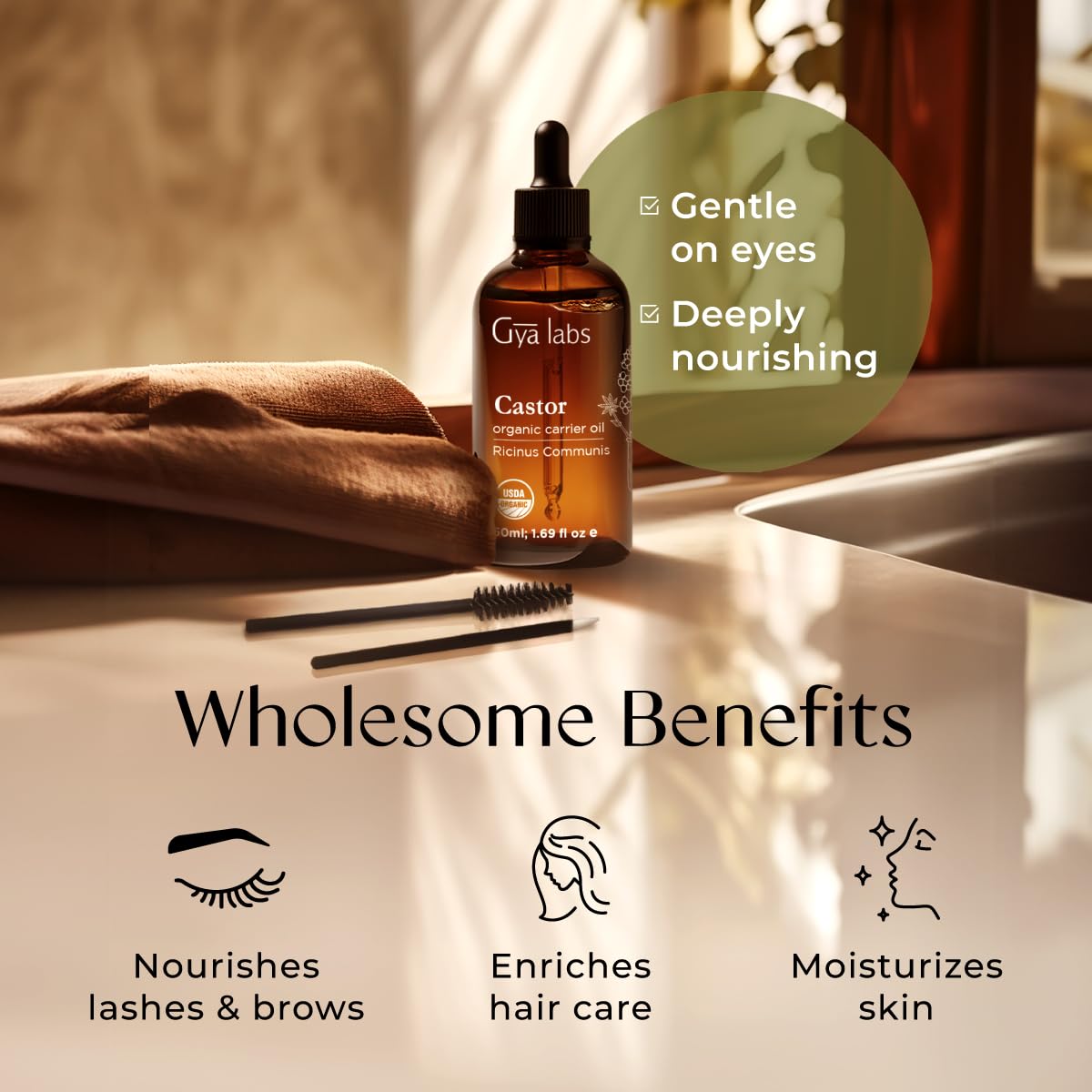 Gya Labs Castor Oil serves as a DIY beauty base for homemade formulas