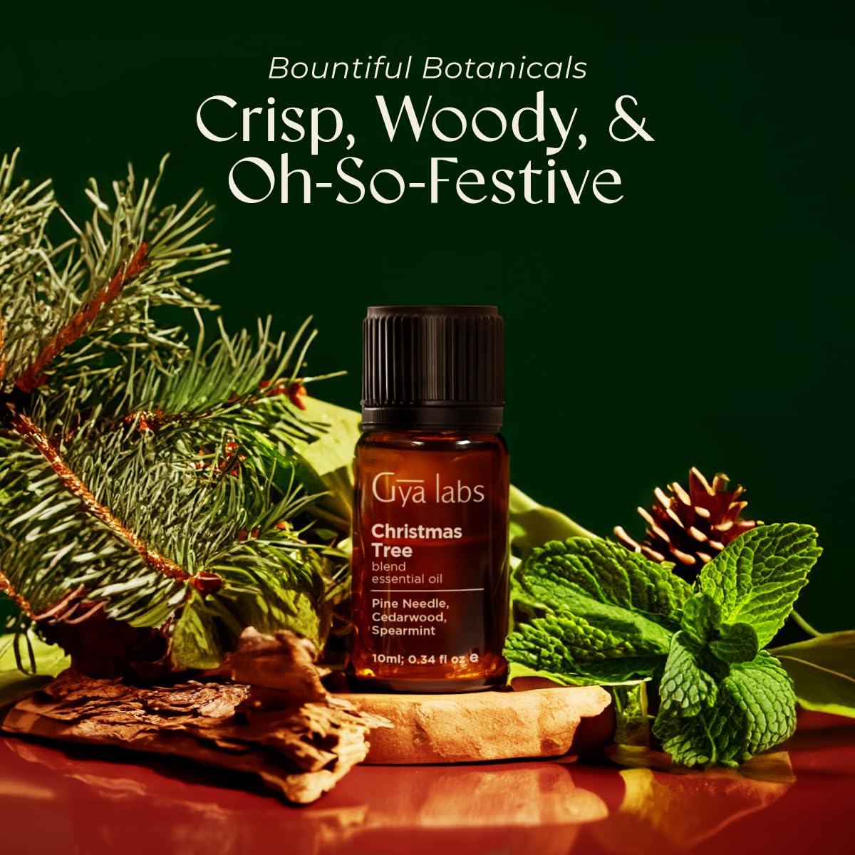 Gya Labs Christmas Tree Oil used in candle making for festive scents.