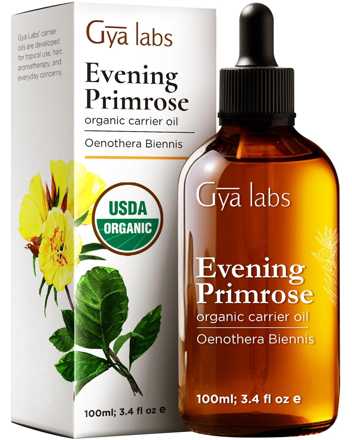 Gya Labs Evening Primrose Oil bottle for lightweight hydration and fast absorption