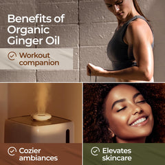 Gya Labs ginger oil for hair care, massaged with jojoba oil.