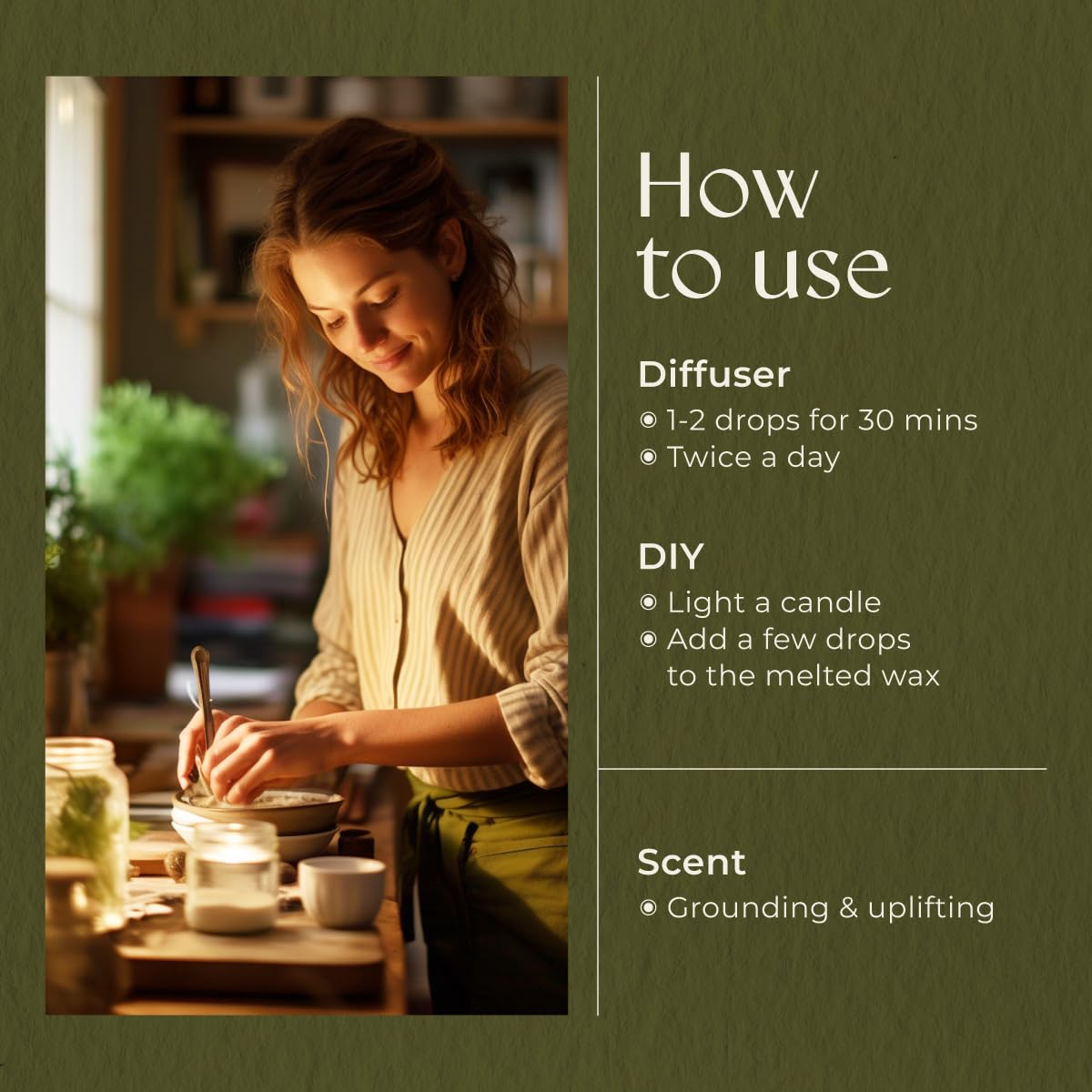 Gya Labs Palmarosa and Bay Laurel Leaf focal notes enhance DIY candle scent.