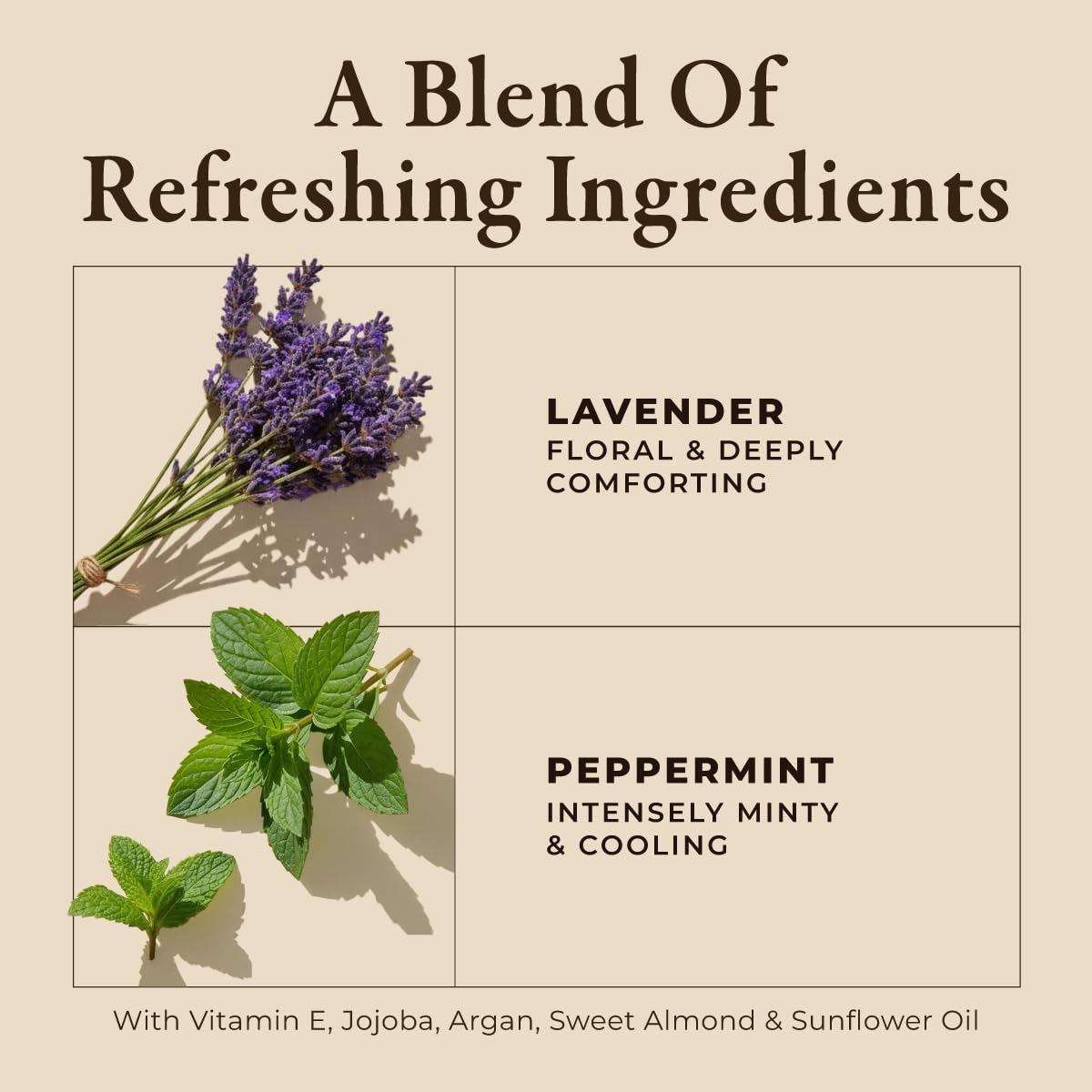 Gya Labs Lavender & Peppermint Massage Oil massage action with calming aroma.