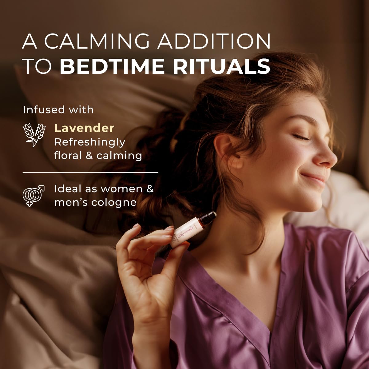 Gya Labs Lavender Roll-On applicator for quick, soothing aroma on wrists or temples.