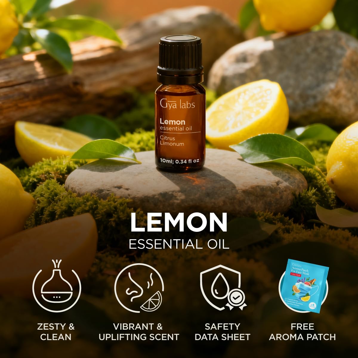 Gya Labs Lemon Oil safely bottled and ready for DIY projects