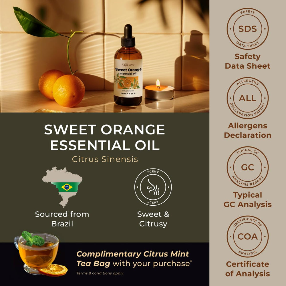 Gya Labs Orange Essential Oil origin from Brazilian orange rinds
