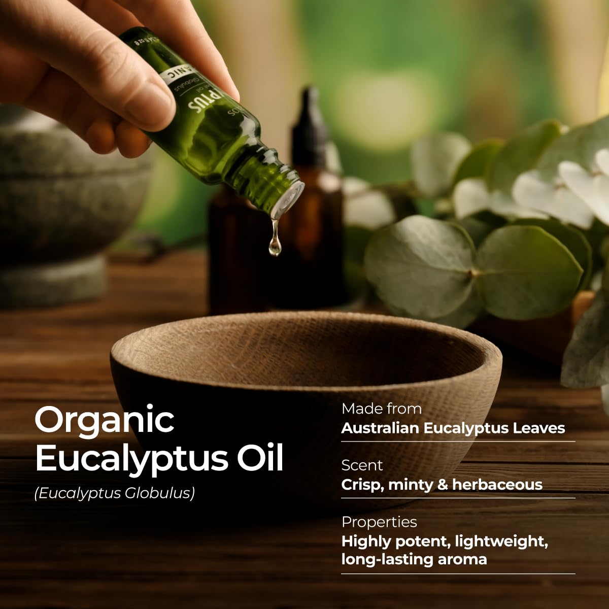 Gya Labs Organic Eucalyptus Oil for DIY soap or candle projects.